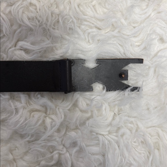 ARMANI Exchange Solid Leather Boack Belt with Buckle - Picture 4 of 7